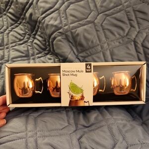 Copper Finish Moscow Mule Shot Mugs - Set of 4